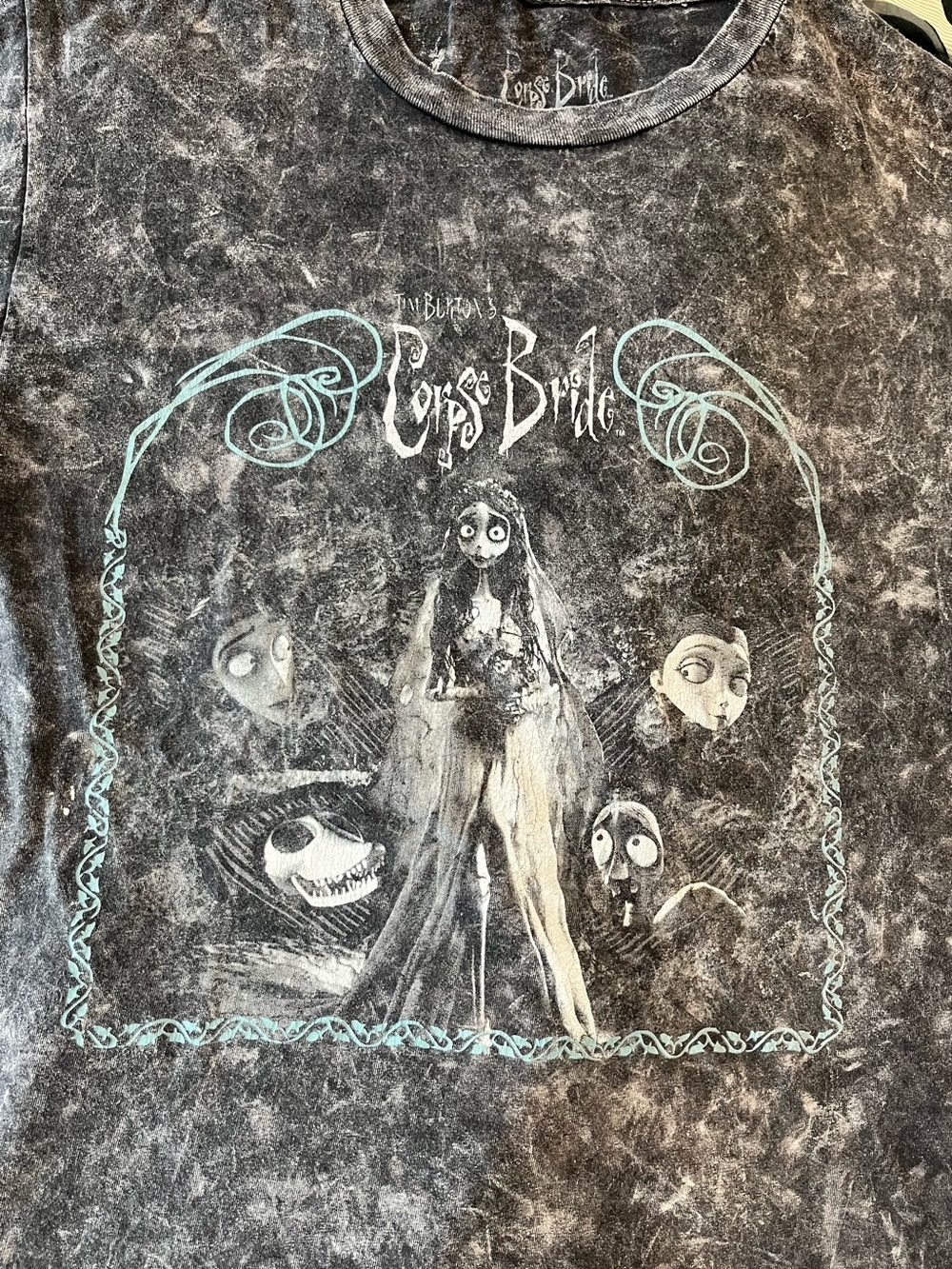 The Corpse Bride Graphic Tee - Acid Washed